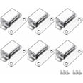 thumbnail image 1 of Cierres magnéticos para puerta de armario, acero inoxidable 304, paquete de 6 cierres magnéticos de alta resistencia para muebles de armario de puerta de cocina JAMW Sencillez, 1 of 4