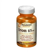 Sundown Naturals Iron 65 Mg, Ferrous Sulfate 325 Mg Tablets - 120 Ea, 2 Pack