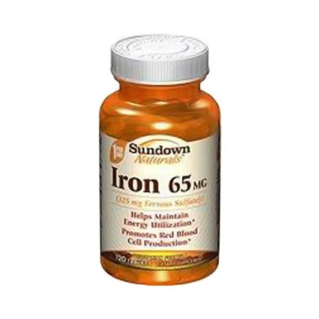 Sundown Naturals Iron 65 Mg, Ferrous Sulfate 325 Mg Tablets - 120 Ea