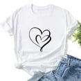 thumbnail image 4 of LEBONYARD Womens Tops Plus Size,Women Girls Plus Size Sunflower Print Tees Short Sleeve T Shirt Blouse Tops White XXXL, 4 of 7