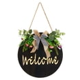 thumbnail image 1 of EastVita Welcome Sign Wooden Decor Sign Wooden Seasonal LED Warm Light Welcome Sign Door Sign Front Door Sign Wreath Wall Pediments Outdoor Decorations, 1 of 7