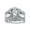 Platinum-Plated Sterling Silver, variant on Round Cubic Zirconia 2-Piece Multi-Row Jacket Wedding Ring Set 4.66 TCW in Platinum-Plated or 18k Gold-Plated Sterling Silver