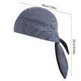 thumbnail image 4 of Soidarity Sombreros Gorros de quimio Pañuelo para la cabeza Bandana Quick Sun Pasamontañas atado por detrás Hip Pop Head Wrap Casco Capucha interior Ciclismo gris Soidarity OD020489-08B, 4 of 6