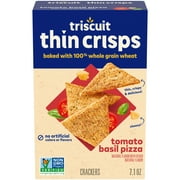 Triscuit Thin Crisps Tomato Basil Pizza Whole Grain Wheat Crackers, 7.1 oz