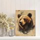 thumbnail image 2 of Qisvanset Framed Canvas Wall Art, 12x16 Inch Vintage Grizzly Bear Nature Cabin Wall Art, 2 of 5