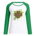 thumbnail image 4 of CEHVOM T-Shirt Décontracté à Manches Longues Imprimé Patchwork pour Femmes pour la Saint-Patrick, Col Rond, 4 of 4