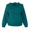 thumbnail image 4 of HLKJKLS Hoodies For Women Oversized Solid Color Pocket Pullover Loose Casual Sweatshirts Blue S-3Xl, 4 of 4