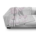 thumbnail image 3 of Ooh La La Soft Flannel Fleece Throw Blanket, Poodle Interpretation with Typography Animal Lovers Theme Print, Cozy Plush for Indoor and Outdoor Use, 60" x 80", Pale Mauve and Pale Taupe, by Ambesonne, 3 of 6