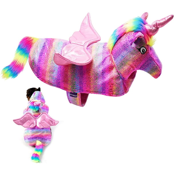 Dog dressed top as unicorn