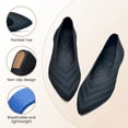 thumbnail image 3 of LANCROP Women's Pointed Toe Ballet Knit Flats Slip On Dress Loafers Comfortable Shoes, 3 of 12