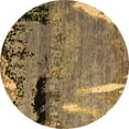 thumbnail image 1 of Ahgly Company Indoor Round Abstract Brown Modern Area Rugs, 6' Round, 1 of 4