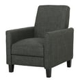thumbnail image 6 of GDF Studio Theresa Contemporary Upholstered Pushback Recliners, Set of 2, Moss Gray Fabric and Dark Brown, 6 of 12