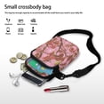 thumbnail image 7 of HELLHERO Crossbody Bag Trendy Polyester Lightweight Women 4.33x1.97x7.09 Casual Use, Pink Camo with Branches, 7 of 7
