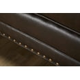 thumbnail image 3 of Roundhill Furniture Leinster Nailhead Lounge Chair and Ottoman, Faux Leather Fabric, Espresso, 3 of 9