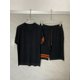 thumbnail image 3 of Conjunto de pantalones cortos casuales para hombre, transpirables, sencillos y versátiles, de verano, con rayas en contraste de algodón y seda de hielo, 3 of 5