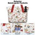 thumbnail image 2 of Tote Bag for Women - Multicolor Christmas Pattern Shoulder Bag - Large Utility Work Duffle Bag with Zipper Handbag for Travel, Work, Sprots, 2 of 5