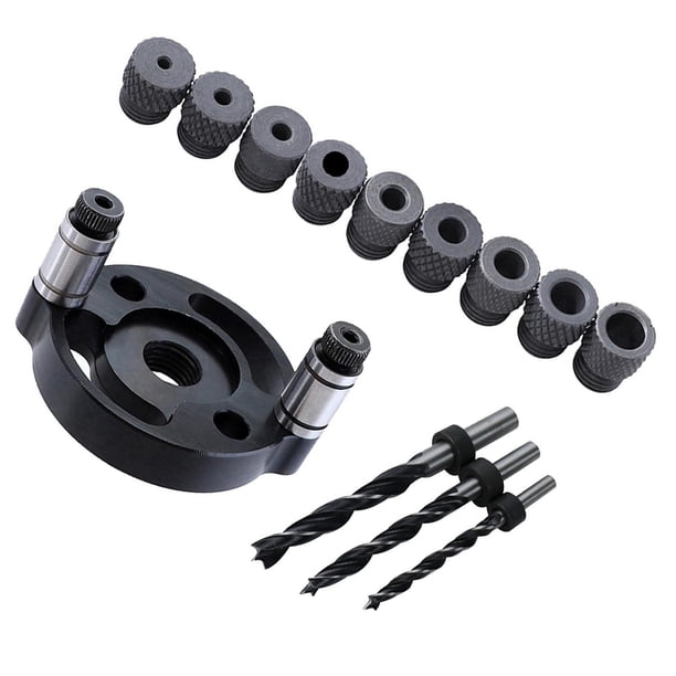 Speravity Vertical Self Centering Dowel 6/8/10mm for Carpenters Woodworking Craft Herramientas eléctricas Negro
