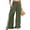 8# Army Green, variant on Wide Leg Pants for Women Summer Cotton Linen Casual Palazzo Pant Boho Flowy Beach Pants with Pockets Orange S