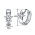 thumbnail image 2 of Cuoka Star Hoop Earrings 925 Sterling Silver Small Huggie Earrings 18K White Gold Plated Hypoallergenic for Women Cubic Zirconia Jewelry Birthday Xmas Gifts for Sensitive Ears, 2 of 6