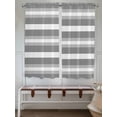 thumbnail image 5 of Grey White Ombre Stripe Bedroom Curtains 63 Inches length, Farmhouse Modern Art Striped Window Treatment Curtain Drapes, Rod Pocket Curtain Panels for Living Room Kitchen, 42"x63", 2 Panels, 5 of 7