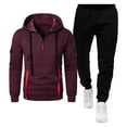 thumbnail image 3 of Letdown Mens Sweatsuit 2 Piece Set 1/4 Zipper Up Hoodies And Sweatpants Sets 2025 2026 Casual Jogging Gym Sweat Suits Athletic Tracksuit Outfits (-3, L), 3 of 3