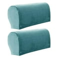 thumbnail image 2 of Velvet Sofa Armrest Covers Polyester Arm Covers Couch Armchair Slipcovers with Pins Anti-Slip Washable Detachable -, 2 of 7