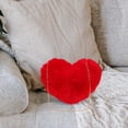 thumbnail image 4 of 1 bolso bandolera con cadena de felpa con forma de corazón de melocotón, elegante bolso de hombro para mujer, bolso de hombro portátil para mujer, color rojo, 4 of 5