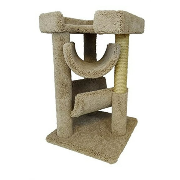 New Cat Condos Cat Scratch and Lounge-Color:Brown