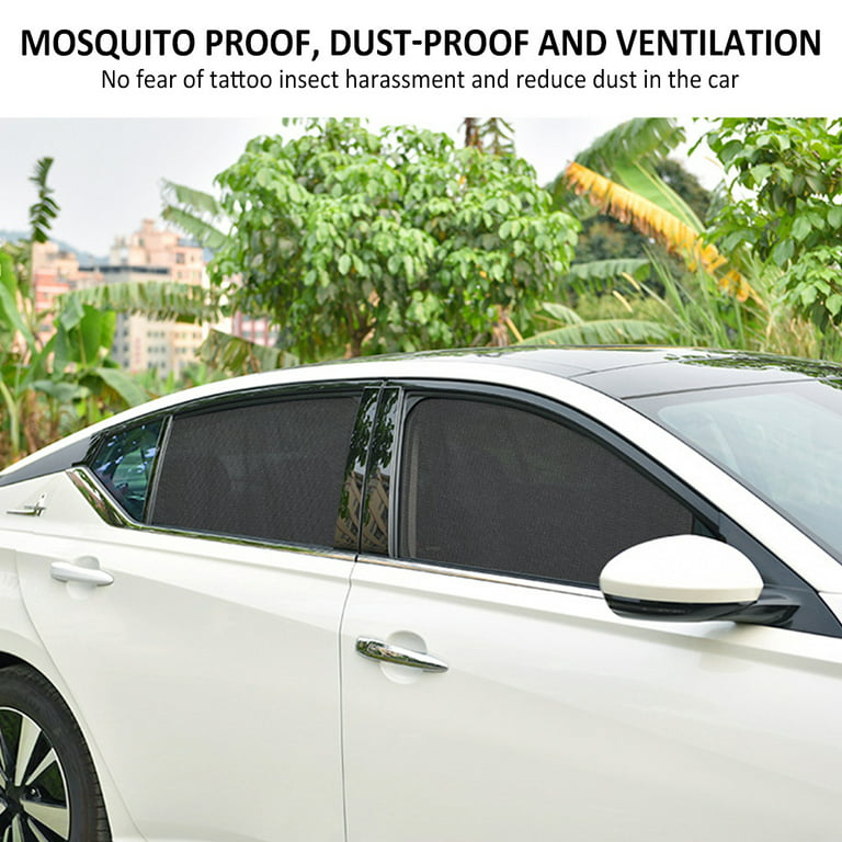 Yous Auto 4Pcs Car Window Sun Shades UV Protection Front/Rear Window Screen  Shade Car Curtain with Magnetic Sunshine Blocker Car Privacy Shield Auto  Interior Accessories Reduce Glare for Most Cars 