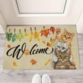 thumbnail image 4 of Fall Home Decor Doormat, Cute Funny Cat Outdoor Entrance Welcome Door Mat, Hello Autumn Thanksgiving Decorations Non Slip Floor Mat 30x17 Inches, 4 of 6