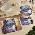 thumbnail image 5 of Funny Glasses Wolf Shower Curtain Sets with Rugs 4 Piece Rustic, 5 of 7