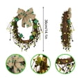 thumbnail image 4 of St. Patrick's Day Wreath with Bow, Fall Decor Wreaths for Front Door, Realistic Pine Wreath, Large Green Cypress Wreaths for Home Fireplace Wall Window Porch Outdoor Xmas Holiday Decor (B, 14.15"), 4 of 8