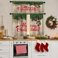 thumbnail image 2 of Christmas Kitchen Curtains Window Curtains and Valances Set 36 Inch, Vintage Berry Spruce Branch Short Tier Curtains for Kitchen, Winter Small Kitchen Decor, 2 of 6