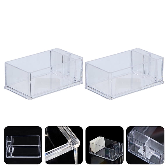 ROMANSENTIAL 2Pcs Kitchen Napkin Holder and Lightweight Acrylic Box for Table 5.50X3.14X2.16in