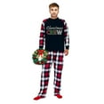 thumbnail image 5 of Ihaphap Family Christmas Matching Pajamas Colorful Lighting Christmas Crew Black Pajamas Set, 7-8Y-Kid, 5 of 6