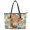 Highland Cow Floral, variant on Uourmeti Tribal Yellow Hibiscus Print Waterproof Tote Shoulder Bags, PU Leather Saddle Handbag Zippered Tote Bag for Dating Work