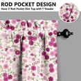 thumbnail image 3 of Colorful Floral Kitchen Curtains Set of 2 - 27.5x39 Inch Floral and Leopard Design, Semi-Sheer Rod Pocket Window Panels, 3 of 4