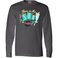 thumbnail image 3 of Inktastic Born in the 50's Record and Music Notes Long Sleeve T-Shirt, 3 of 5