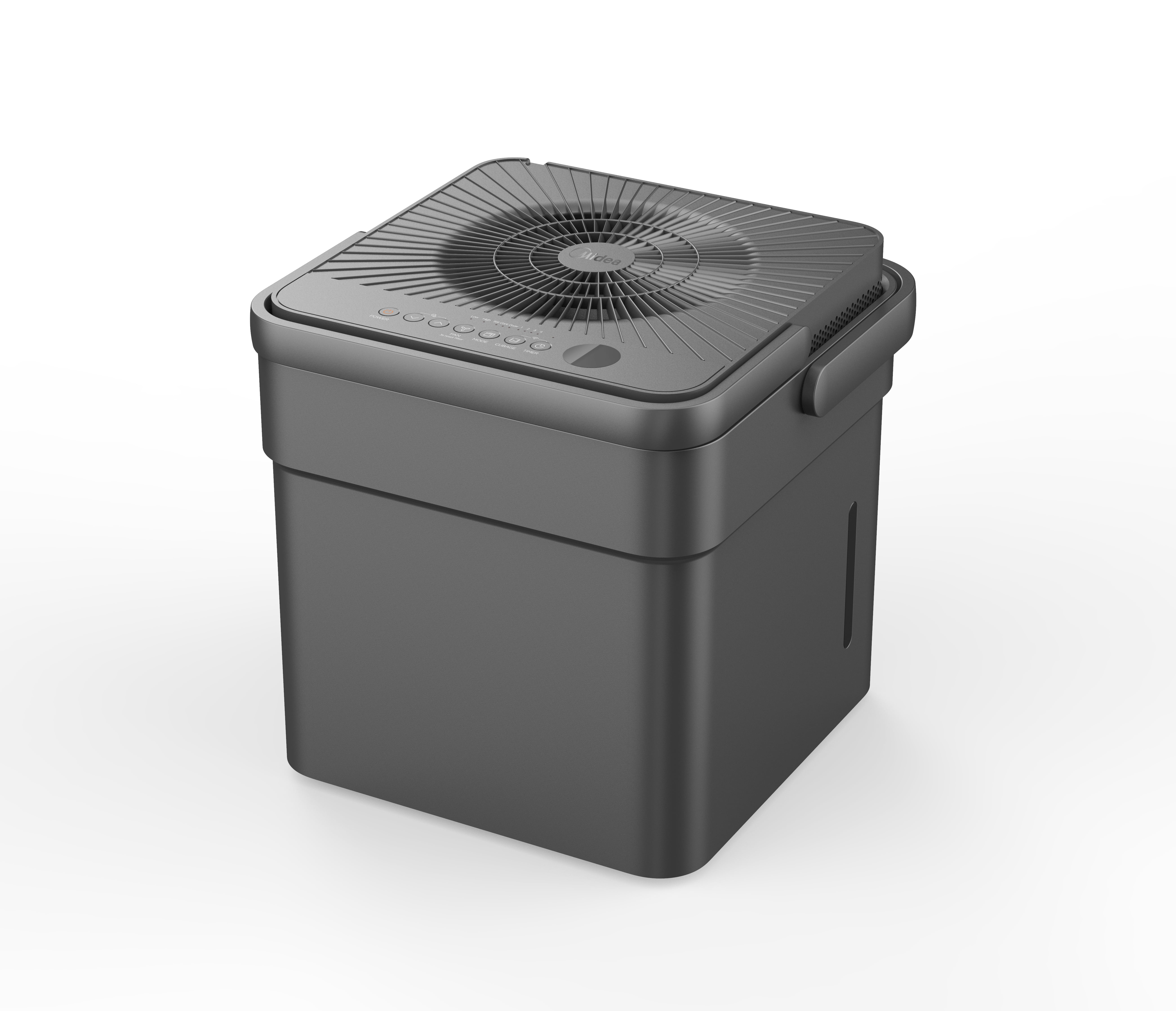 Restored 50 pt. Cube Dehumidifier with Pump up to 4,500 sq. ft Gray, (Refurbished)