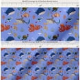 thumbnail image 2 of Soimoi Cotton Poplin Fabric Coral,Whale & Jellyfish Ocean Printed Fabric 1 Yard 42 Inch Wide, 2 of 7