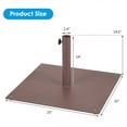 thumbnail image 3 of Gymax Base Carrée de Parasol de Patio 25 Pieds' Lestée 42 Lb Support de Marché Extérieur Patins de Pied, 3 of 10