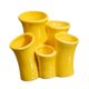 thumbnail image 5 of Organizador multifuncional de cerámica coral para baño, versátil y decorativo. Amarillo, 5 of 9