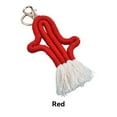thumbnail image 2 of Keychain Cactus Handmade Portable Bohemian Lightweight Keychain with Unique Style Knitted Key Ring Tassel Metal Clasp Holder Accessory Keys Wallet Cellphone Red, 2 of 9