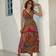 thumbnail image 5 of Mola De Panama Flower Dress Fashion Boho Beach Long Dresses Female Party Printed Maxi Dress, 5 of 9