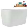 thumbnail image 5 of 47" Streamline G-101-375-BBR Soaking Glossy White Freestanding Tub and Tray With Internal Drain in Brushed Brass, 5 of 19
