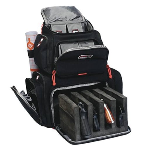 GPS The Executive Backpack DLX Shooting Range Bag Cradle Pistol Travel Bag BLK 