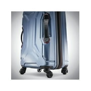 American Tourister Cargo Max 28 Hardside Durable Large Checked Spinner Luggage with Divider Pockets, Slate Blue