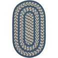 thumbnail image 2 of SAFAVIEH Braided Tanisha Bordered Reversible Area Rug, Ivory/Blue, 3' x 5' Oval, 2 of 10