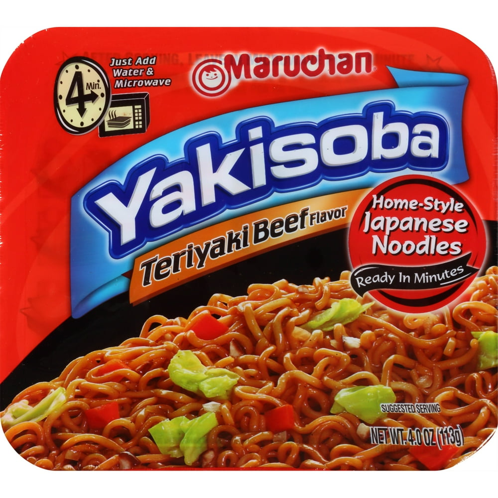 Maruchan Yakisoba Teriyaki Beef Flavor Noodles, 4 Oz, 8 Count Walmart