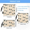 thumbnail image 3 of Haosy 3 Pack Reusable Ziploc Bags BPA Free Healthy Food Storage Bag Leakproof Sandwich Snack Freezer Bags Cartoon Cute Cat Eye, 3 of 7
